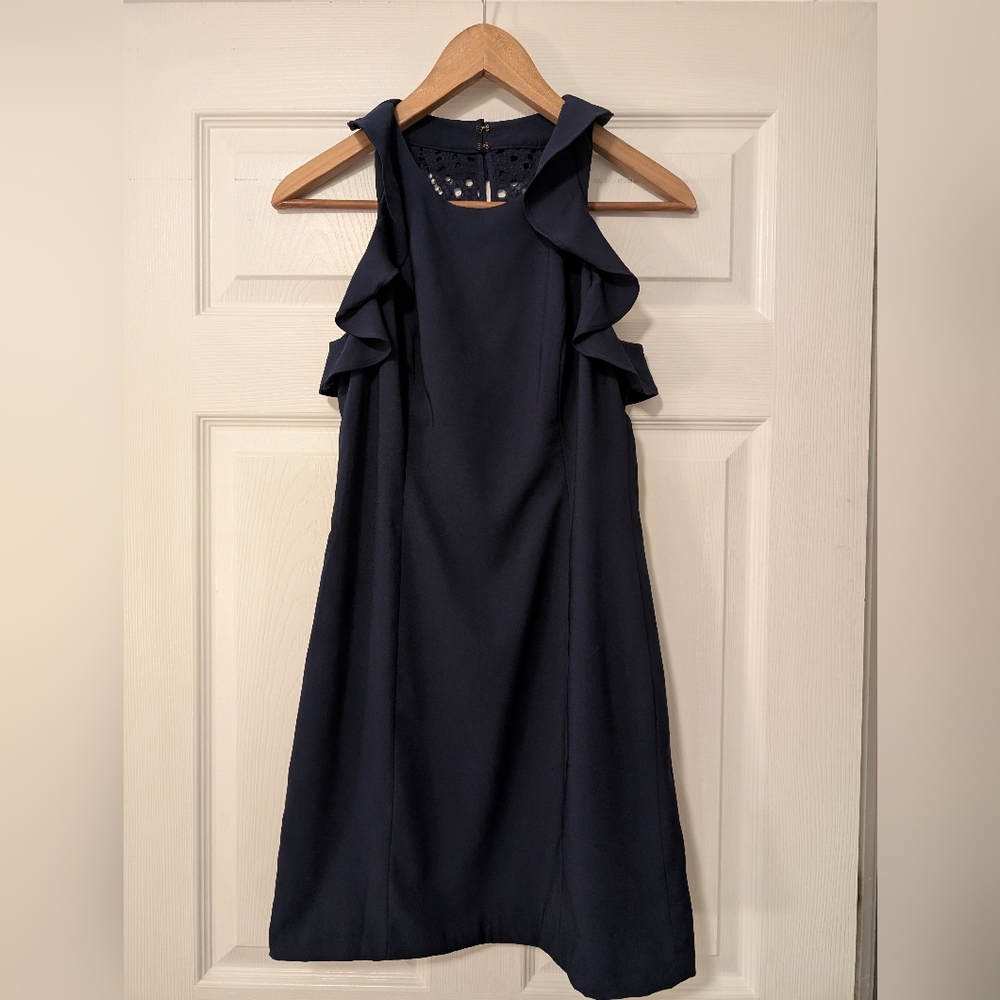 Lilly Pulitzer Britnee Stretch Shift Dress in True Navy Women's Size 2 - Picture 3 of 7